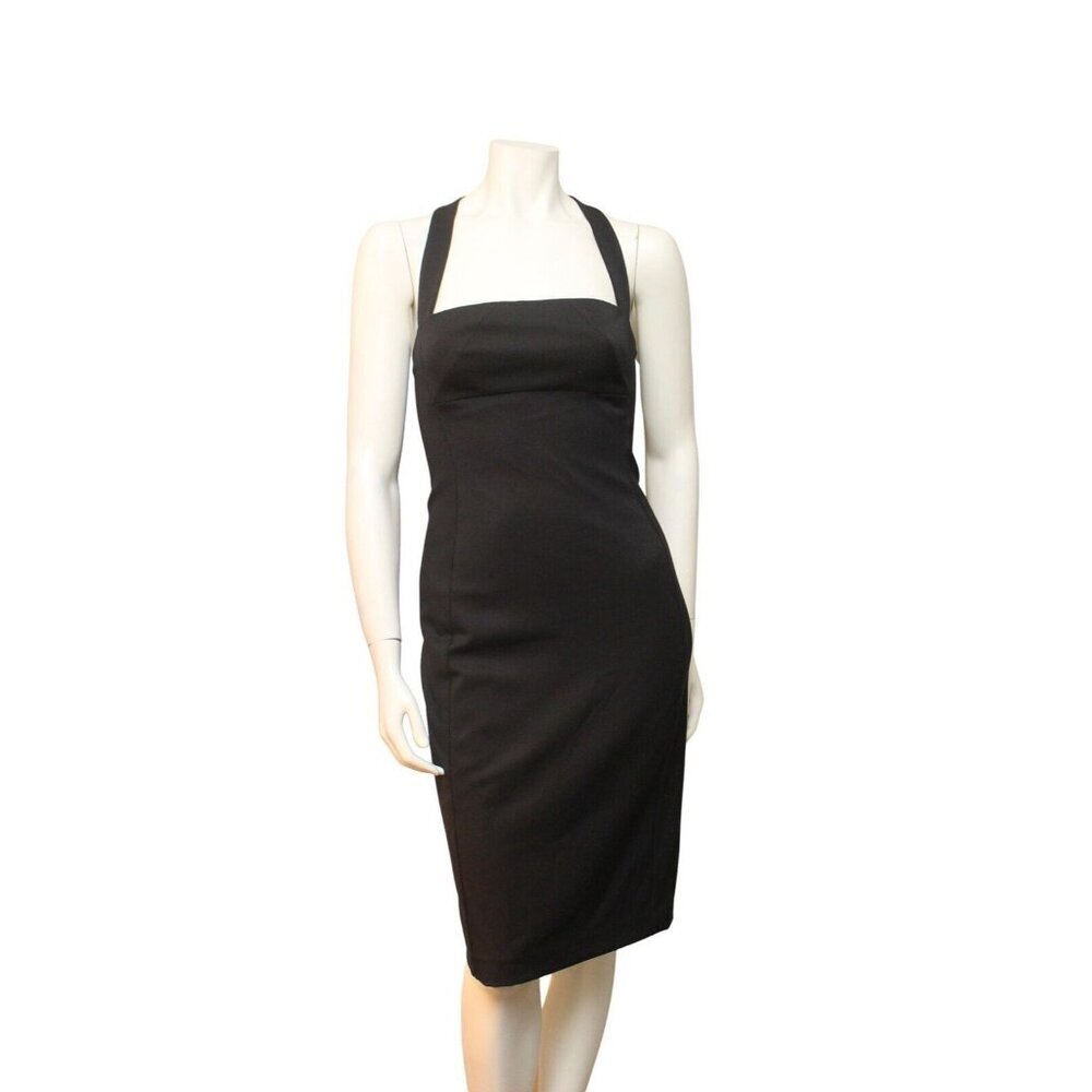 NWT BLACK HALO Bryson Square Neck Crisscross Back Crepe Sheath Dress Size 8